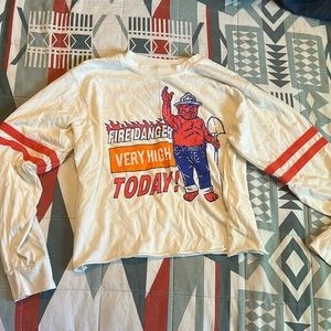 Smokey The Bear Crop Long Sleeve